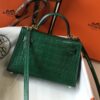 Hermes Mini Kelly 19 Green Crocodile Bag For Women, Women's Handbags, Shoulder Bags 7.5in/19cm - Image 7