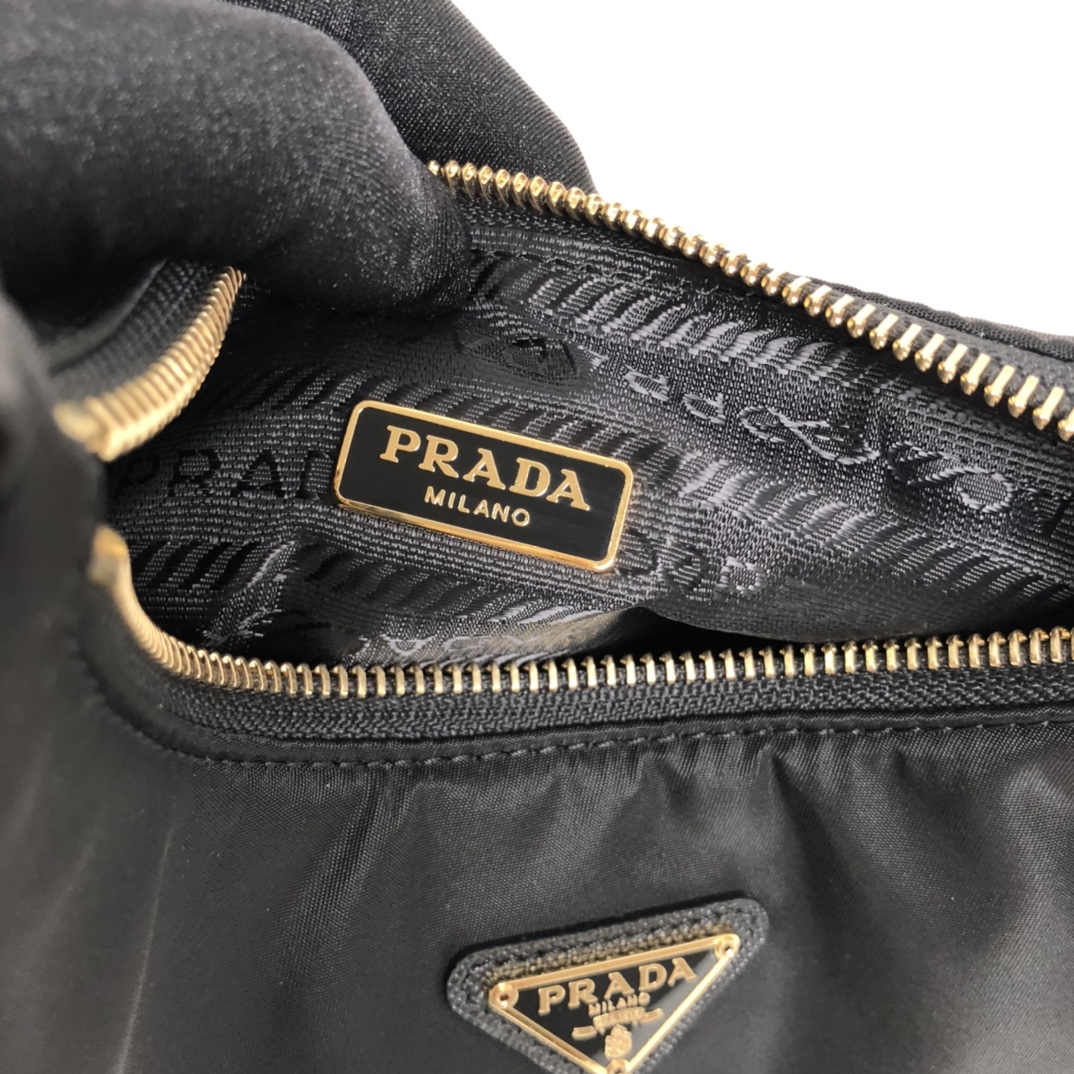 Prada Re-Edition 2005 Re-Nylon Bag Black For Women, Women's Bags 8.6in/22cm 1BH204_R064_F0632_V_V9L - Image 8
