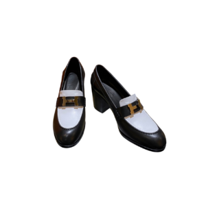 Hermes Dauphine 70 Loafers Black/ White For Women H212092Z