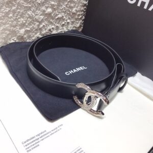 Alternative view of Chanel Double C Buckle 32mm Belt Silver Hardware For Women