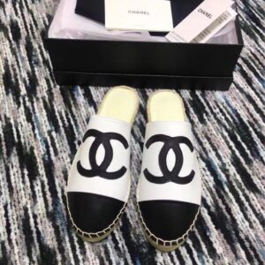 Alternative view of Chanel Mule Espadrille Slides White/Black For Women, Women's Shoes
