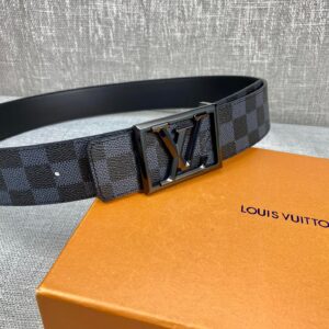 Louis Vuitton Pyramide Frame Reversible LV Belt Damier Eclipse Black hardware