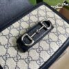 Gucci Horsebit 1955 GG Mini Bag Beige And Blue Supreme Canvas For Women 8in/20cm 658574 96IWN 4076 - Image 8
