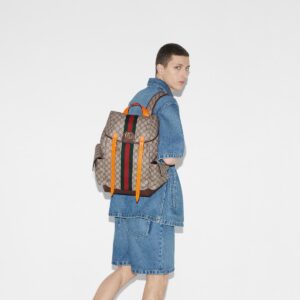 Alternative view of Gucci Ophidia Medium Backpack 15.7in/ 40cm Beige Gold Hardware For Men 598140 FADEB 9757