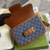 Gucci Horsebit 1955 Shoulder Bag Blue And Ivory For Women, Women's Bags 9.8in/25cm GG - Image 4