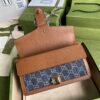 Gucci Dionysus Small Shoulder Bag 11in/ 28cm Dark Blue/ Ivory Eco Washed Organic GG Jacquard Denim Antique Silver Hardware For Women 400249 2KQFN 4483 - Image 4
