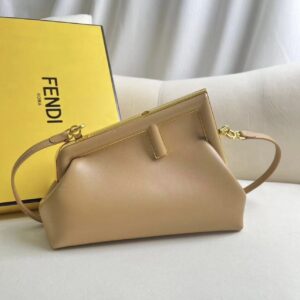 Alternative view of Fendi First Small Shoulder Bag 10in/ 26cm Beige Gold Hardware For Women