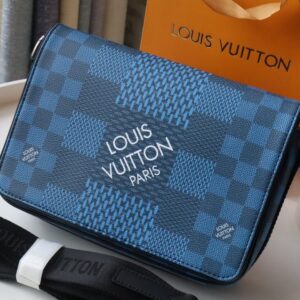 Louis Vuitton Studio Messenger Damier Graphite Blue For Men, Men's Bags, Shoulder And Crossbody Bags 9.3in/25.3cm LV N50026