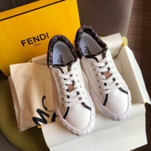 Fendi Force FF Lace-Ups Sneakers White For Men 7E1414AF5A