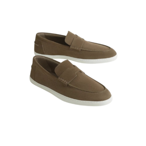 Hermes Job Loafers Etoupe For Men H242935ZAX3415