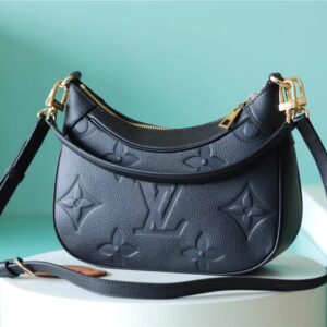 Louis Vuitton Bagatelle Monogram Empreinte Black For Women, Women's Handbags, Shoulder And Crossbody Bags 22cm/8.7in LV M46002