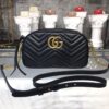 Gucci GG Marmont Small Matelassé Shoulder Bag Black Matelassé Chevron For Women 9.5in/24cm GG 447632 DTD1T 1000 - Image 2
