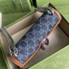 Gucci Dionysus Small Shoulder Bag 11in/ 28cm Dark Blue/ Ivory Eco Washed Organic GG Jacquard Denim Antique Silver Hardware For Women 400249 2KQFN 4483 - Image 8