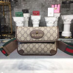 Alternative view of Gucci Neo Vintage Small Messenger Bag Beige/Ebony GG Supreme Canvas With Brown For Women 8.5in/22cm GG 501050 9C2VT 8745
