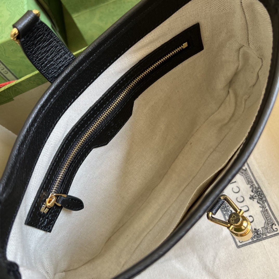 Gucci Jackie 1961 Small Shoulder Bag Black And Ivory GG Denim Jacquard For Women 11in/28cm 678843 UN3AG 1294 - Image 6