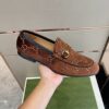 Gucci Men's Jordan GG Velvet Loafer Brown For Men 430088-9JT80-2091 - Image 5