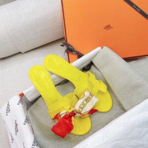 Hermes Oasis Sandal Turmeric Yellow For Women, Women's Shoes H151215Z 71365