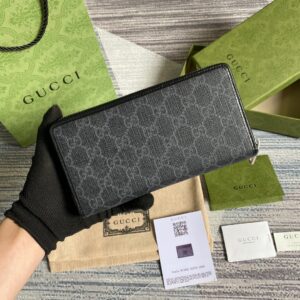 Alternative view of Gucci Ophidia GG Zip Around Wallet With Interlocking G Black For Men 8in/19cm GG