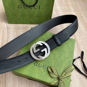 Gucci Signature 40mm Belt Black For Women 411924 CWC1N 1000
