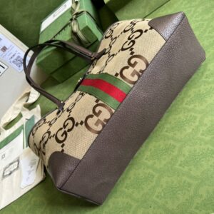 Alternative view of Gucci Ophidia Jumbo GG Medium Tote Camel And Ebony Jumbo Canvas For Women 15in/38cm 631685 UKMDG 2570