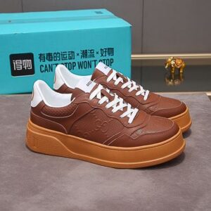 Gucci Men's GG Embossed Sneaker Brown For Men 669582