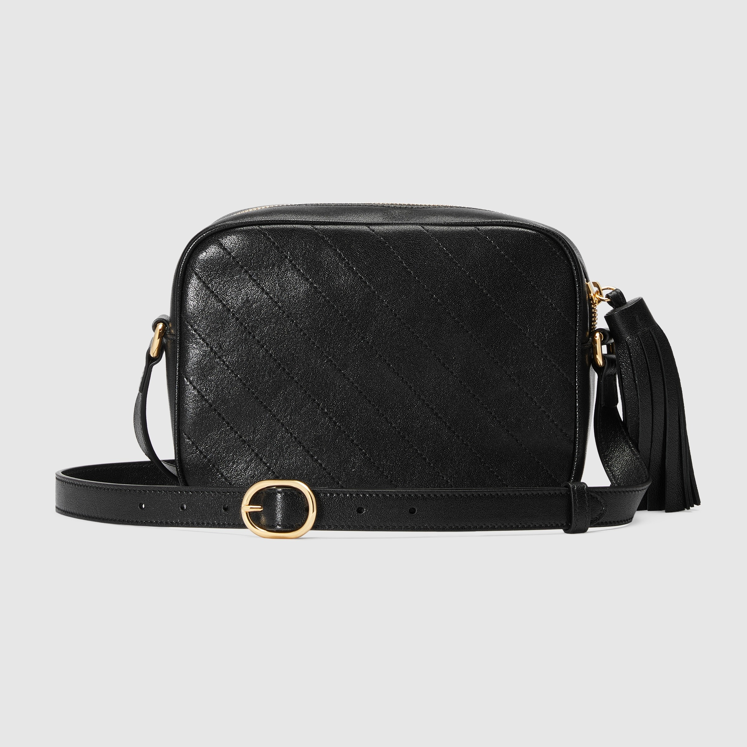 Gucci Blondie Small Shoulder Bag 8.3in/ 21cm Black Gold Hardware For Women 742360 AACBO 8106