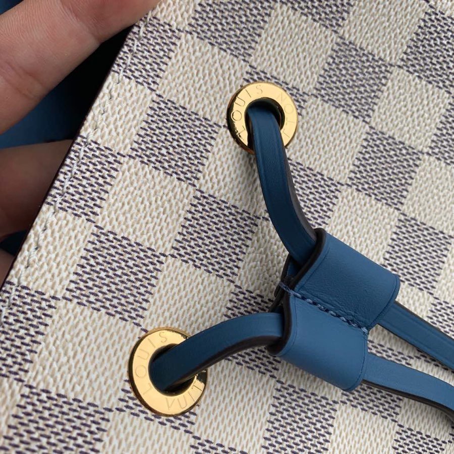 Louis Vuitton NeoNoe MM Bucket Bag Damier Azur Canvas Bleuet Blue For Women, Women’s Handbags, Shoulder And Crossbody Bags 10.2in/26cm LV N40153