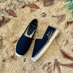 Saint Laurent Women's Saint Laurent Embroidered Espadrilles Black For Women YSL