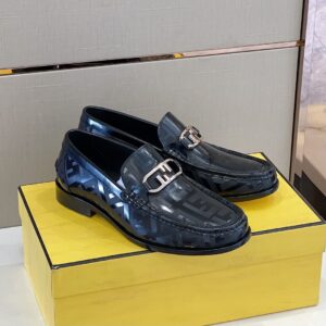 Fendi Domino Black Loafers For Men