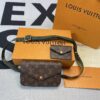 Louis Vuitton Pochette Felicie Strap & Go Wallet Shoulder Bag 6.7in/ 17cm Khaki Green Monogram Canvas Gold Hardware For Women M80091 - Image 4
