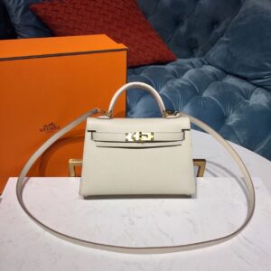 Alternative view of Hermes Mini Kelly Craie For Women Gold-Toned Hardware 7.5in/19cm