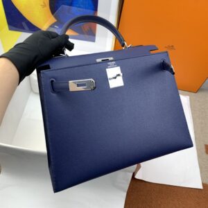 Alternative view of Hermes Kelly 28 Sellier Epsom Blue Bag For Women, Women's Handbags, Shoulder Bags 11in/28cm