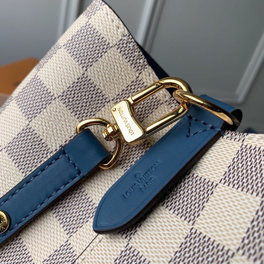 Louis Vuitton NeoNoe MM Bucket Bag Damier Azur Canvas Bleuet Blue For Women, Women’s Handbags, Shoulder And Crossbody Bags 10.2in/26cm LV N40153