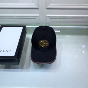Alternative view of Gucci Canvas Baseball Hat Black GG Hat