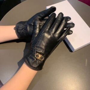 Alternative view of Celine Triomphe Gloves In Black
