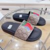 Gucci Men's GG Supreme Slides With Gucci Strawberry Black And Gray For Men 408508 G2200 - Image 9