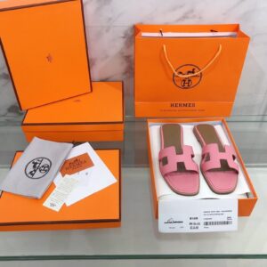 Hermes Oran Sandal Pink For Women, Women's Shoes H021056Z