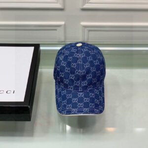 Alternative view of Gucci Denim Baseball Hat Blue GG Hat