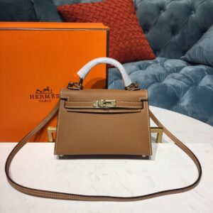 Alternative view of Hermes Mini Kelly Gold For Women Gold Toned Hardware 7.5in/19cm