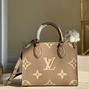 Alternative view of Louis Vuitton OnTheGo PM Tote Bag 9.8in/ 25cm Monogram Empreinte Beige/ Cream For Women M45779