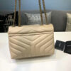 Saint Laurent Loulou Small Chain Bag In Matelassé "Y" Beige For Women 9.8in/23cm YSL 494699DV7272721 - Image 5
