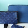 Louis Vuitton Trio Messenger Monogram Canvas And Taiga Cobalt Blue For Men, Men's Bags, Shoulder And Crossbody Bags 9.8in/ 25cm LV M30848 - Image 6