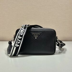 Prada Bag With Shoulder Strap Black For Women, Women's Bags 8.6in/22cm 1BH082_2DKV_F0002_V_3OM