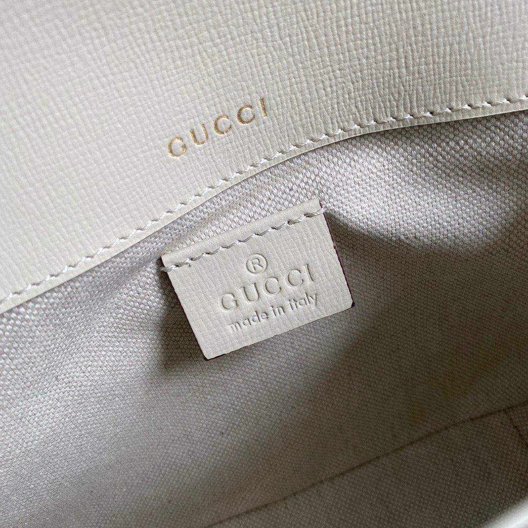 Gucci Horsebit 1955 Mini Bag White For Women, Women's Bags 8in/21cm GG 658574 18YSG 9068 - Image 4