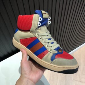 Gucci Men's Screener High-Top White Red Blue For Men 5637309