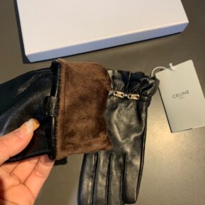 Alternative view of Celine Triomphe Gloves In Black
