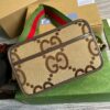 Gucci Jumbo GG Mini Bag Camel And Ebony Jumbo GG Canvas For Women 8.9in/22.5cm GG 696075 UKMDG 2570 - Image 7