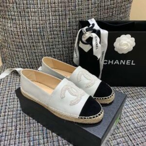 Chanel Espadrilles White/ Black For Women G29762