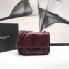 Saint Laurent Niki Baby Chain Bag In Crinkled Vintage Burgundy For Women 8.2in/21cm YSL 6331600EN046475