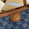 Gucci Ophidia GG Medium Tote Dark Blue And Ivory Eco Washed Organic GG Jacquard Denim For Women 15in/38cm GG 631685 2KQGG 8375 - Image 3